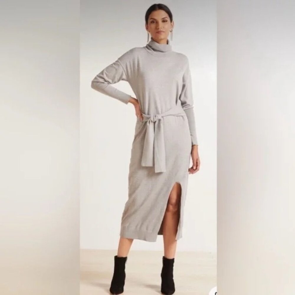 Evereve Adelyn Sweater Dress Gray SZ S